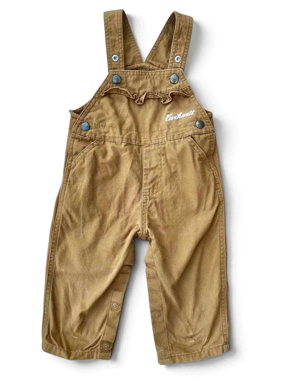 CARHARTT Girl’s Overalls with Embroidered Logo 18M 100% Cotton
